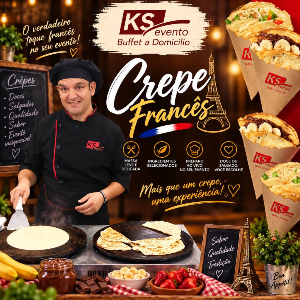 Crepe Francês - No Cone